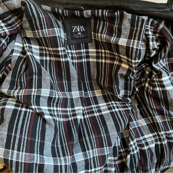 ZARA Mens Sheep Leather Black Biker Moto Jacket S/M & L/XL $249 - Picture 14 of 16